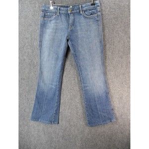 7 For All Mankind Pants Womens 29 Blue Denim Fade Jeans A Pocket Ankle Stretch